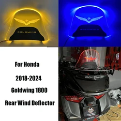 For Honda Goldwing 1800 Gold Wing GL1800 Moto Rear Air Windshield Windscreen with LED Light Honda Goldwing GL1800 2018-2024