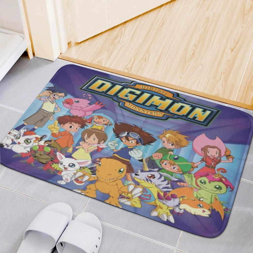 

Digimon Living Room Rug Carpet Flannel Slip Mat Decor Aesthetic Dressing