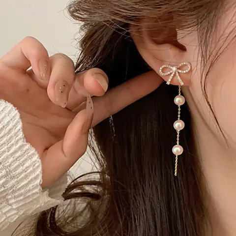 여자 Bowknot 스타일 드롭 귀걸이 화이트 레드 블랙 Bowknot 진주 귀여운 드롭 귀걸이 골드 도금 크리스탈 스톤 긴 여자 Best5 여자 Bowknot 스타일 드롭 귀걸이 화이트 레드 블랙 Bowknot 진주 귀여운 드롭 귀걸이 골드 도금 크리스탈 스톤 긴 여자 Best5