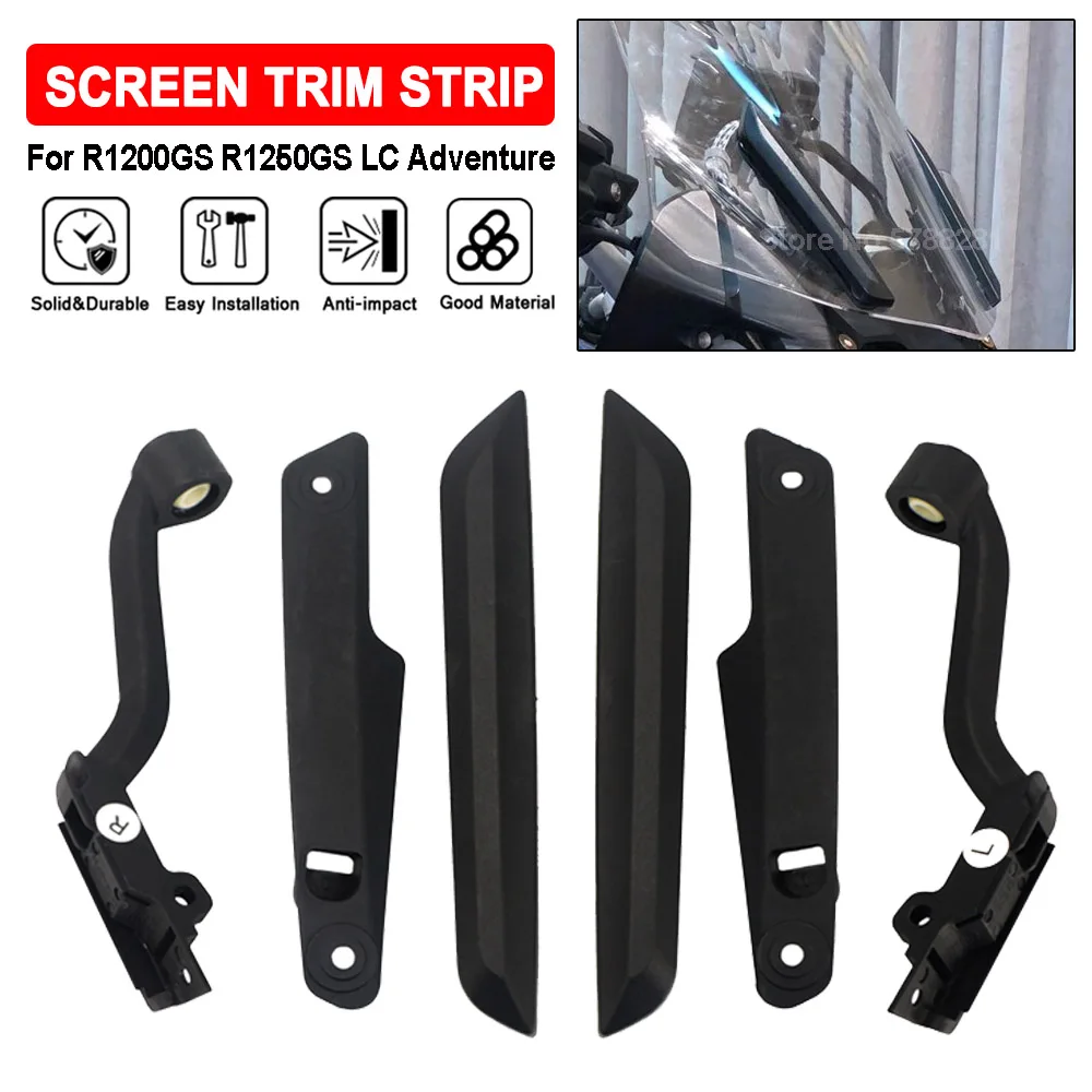 R1250GS Windshield Bracket For BMW GS R1250 R1200 Windscreen Trim Strip Adjustable Lifting Holder R1200GS LC Adventure 2013-2021