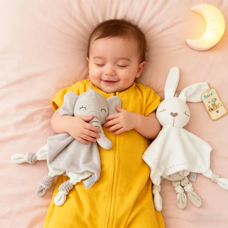 Juguetes de animales de peluche para bebés mordedor de felpa sonajero manta suave toalla juegos de muñecas bebés recién nacidos de 0 a 12 meses