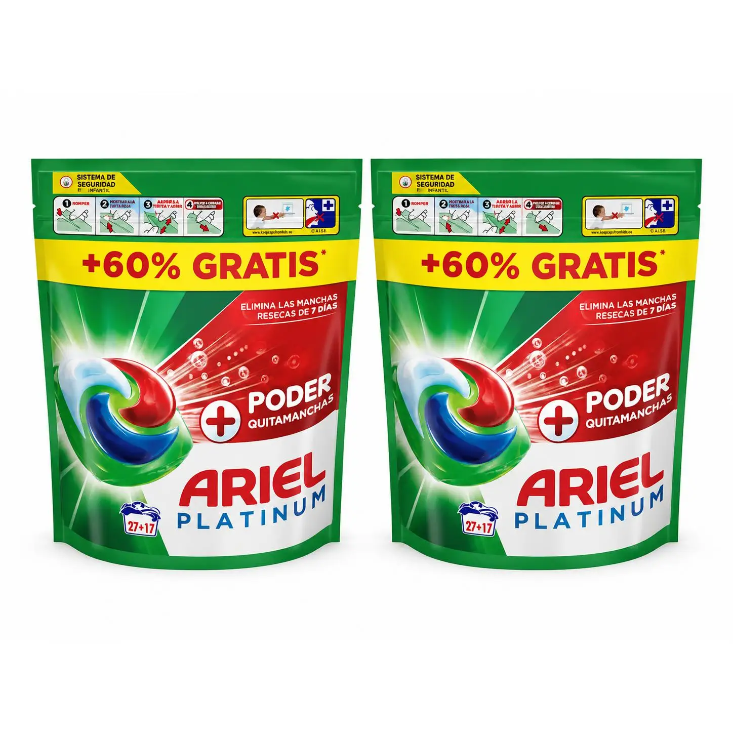 Ariel Pods (27+17 D) x2 Platinum Poder  total 88 D