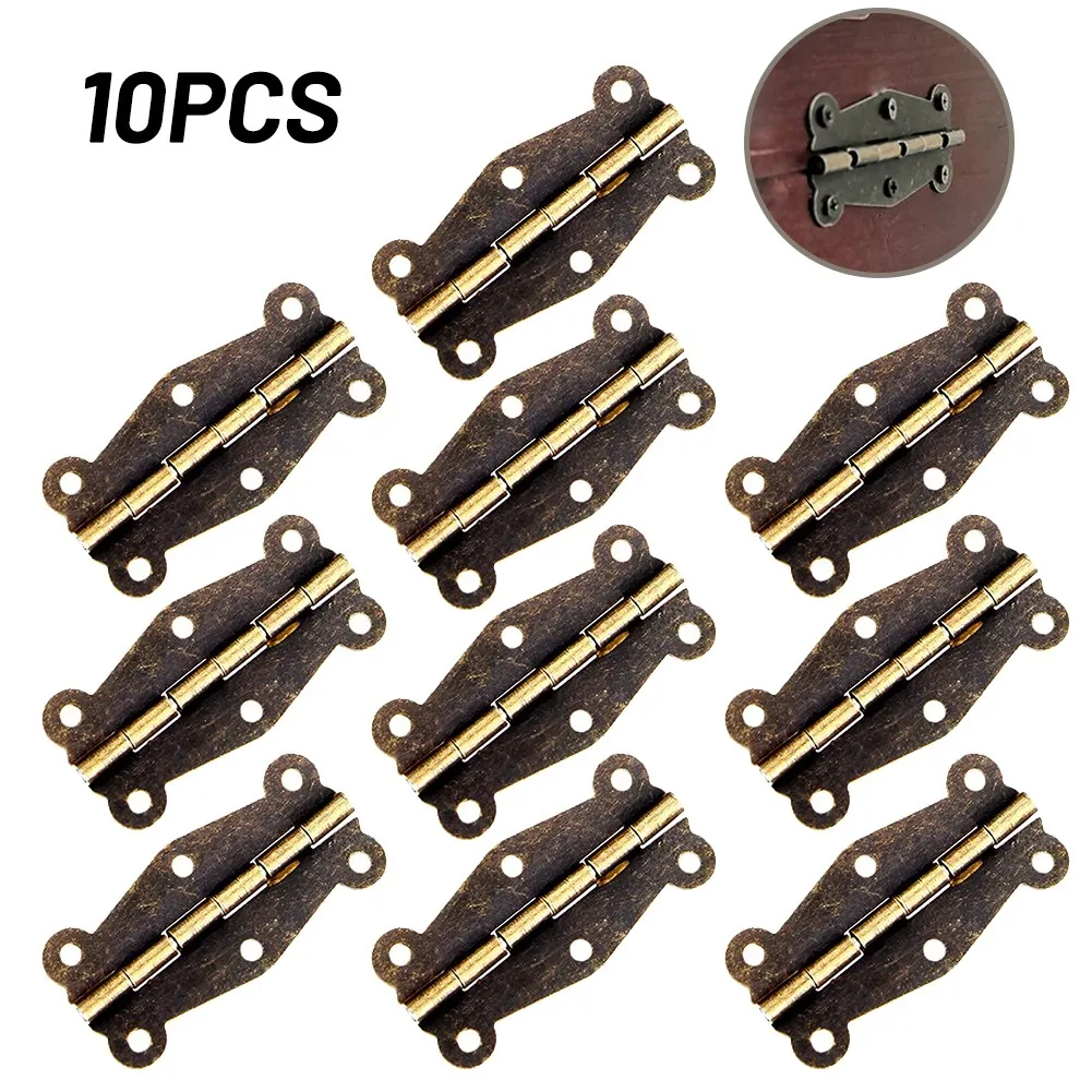 Vintage retro Door Hinge 180 Ornament Repairing Butterfly Hinges Cabinet Drawer Door Box Cupboard Hinge Hardware