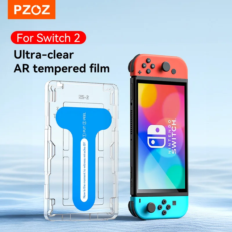 ﻿   PZOZ для Nintendo Switch 2 OLED защитное стекло экран пленка переключатель OLED закаленное стекло новая 8-дюймовая пленка полноэкранный