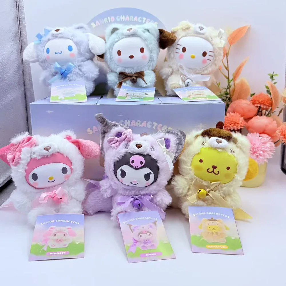 

2026cute New Kuromi Fox Island Series Vinyl Plush Blind Box Cute Cartoon Hello Kitty Kuromi Pendants Girl Bag Ornament Toy Gifts