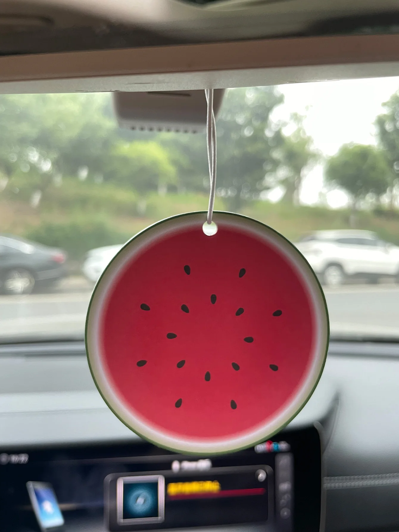 Watermelon/Freesia Fresh Scent Five-Star Neutral Car Perfume and Non-Toxic Air Freshener |   Natural Essential Oils and Aromatherapy Scent Tablets (Noroili/Grapefruit/Cedar) |   Hanging Type and Dual-Purpose as a Vent Clip |   Long-Lasting Fragrance for 60-90 Days |   Deodorize and Purify the Air |   Suitable for Use in Cars, Homes, Wardrobes, and Bathrooms. |   Same Fragrance as the One Sold in the Store