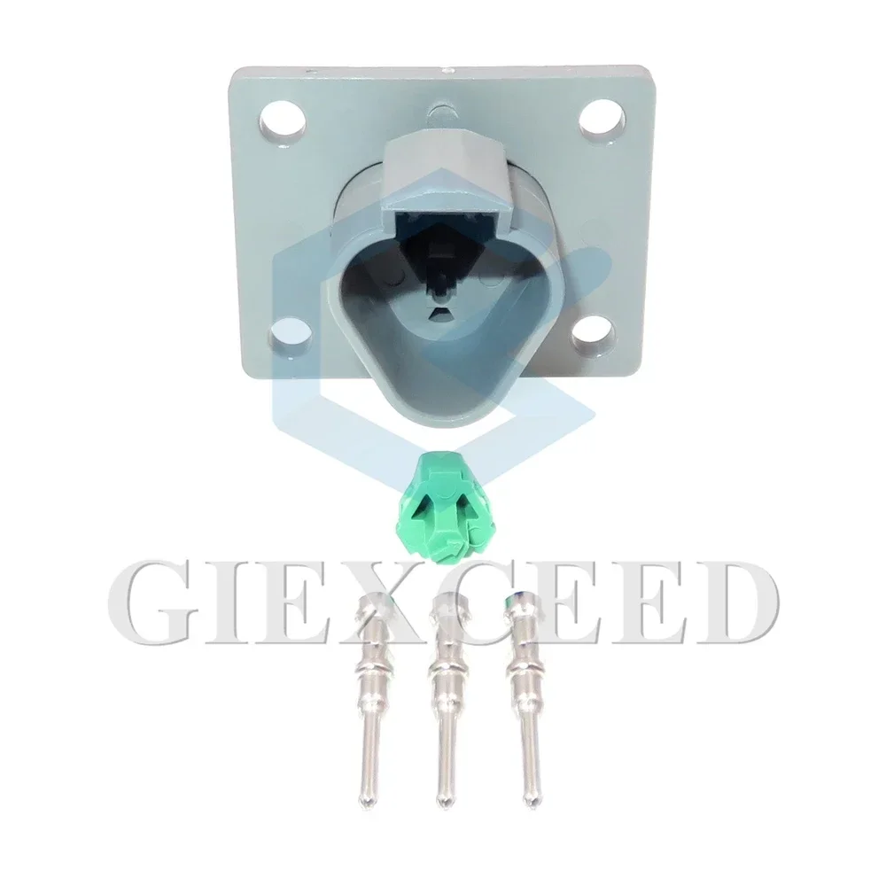 2 Sets 3 Pin AC Assembly Plastic Housing Waterproof Wiring Socket DT04-3P-L012 Auto Parts Automotive Wire Connector