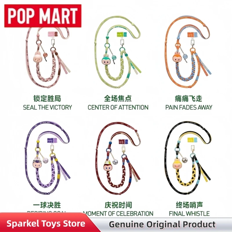 

POPMART Labubu THE MONSTERS FIFA Series Long Lanyard Blind Box Peripheral Cute Cartoon Phone Accessory For Toy Collectors