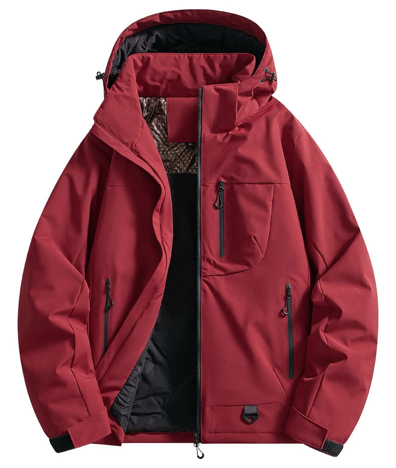LNGXO Warme Fleecejacke für Damen, wasserdicht, winddicht, Winter-Windjacke, Wandern, Camping, Skifahren, Klettern, Regenmantel, Graphen-Innenseite – Detail 17