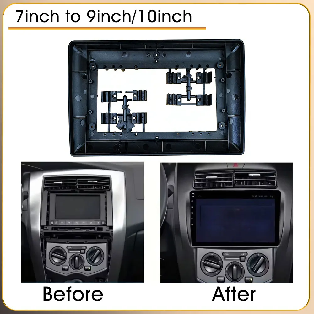 7inch to 9/10 Inch Universal Panel 2Din Car Radio Frame Car Track Video Headunit Panel Dashboard Mounting Frame Face Plate