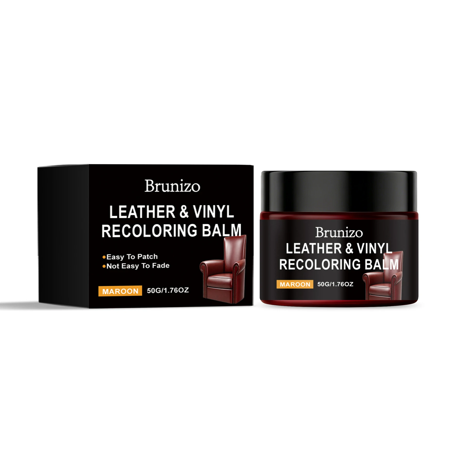 Wine Red Leather Color Restorer Balm, Leather Refurbishment & Nourishing Cream for Sofa Couch Furniture, Covers Fading Scratches & Restores Shine Gloss, Daily Maintenance Polish for Leather Chair Bag Belt Shoes, Burgundy Leather Care Paste