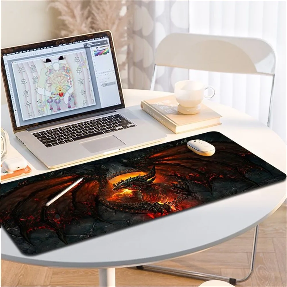 Game W-War-craftes Mousepad 80x30cm XL Lockedge Office Computer Desk Table Big Mouse Pad Laptop Cushion for Teen Girls Bedroom