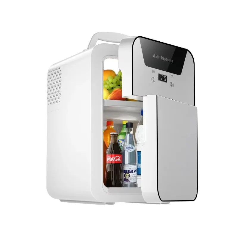 Portable Fridge 22L Compressor Cooling mini fridge 17L cold tank and 5L cool tank temp can be adjusted  table small Fridge