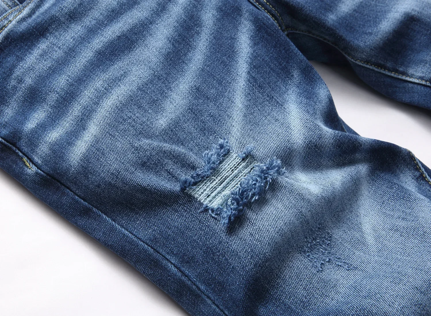 

2025 мужские рваные джинсы, роскошные брендовые светло-голубые длинные брюки с дырками, качественные мужские модные эластичные узкие брюки, мужские джинсы скинни