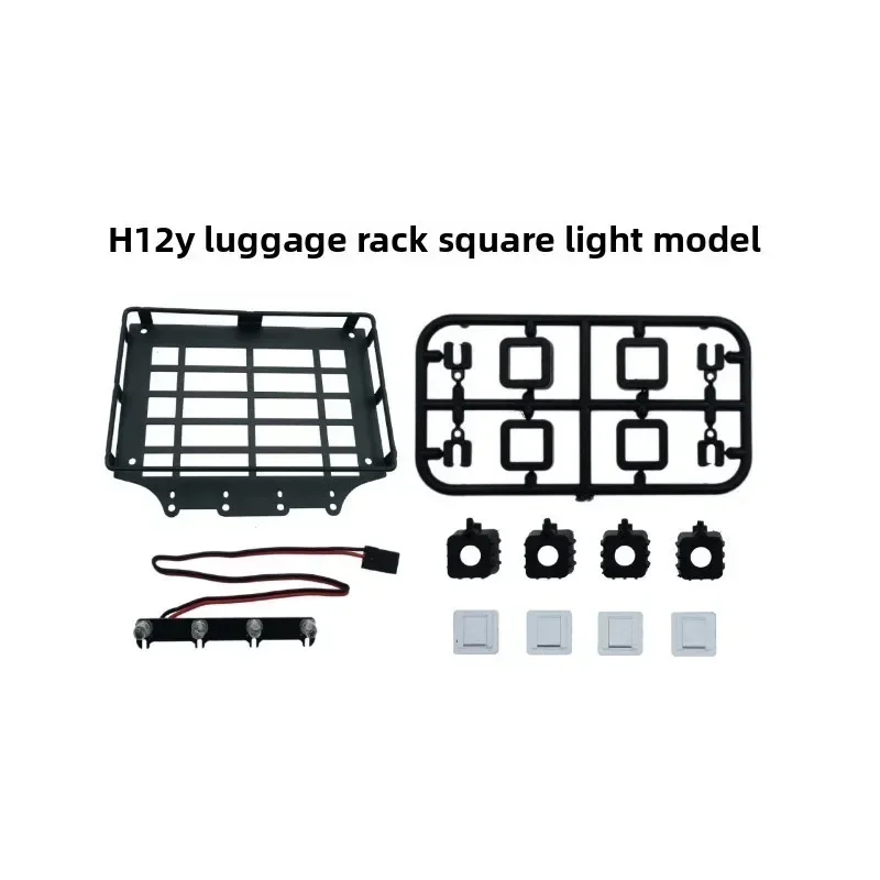 Mjx H12y 1:12 Scale Metal Led Roof Rack For Rc Crawler/Off-Road Car, 4wd Upgrade Accessories (Rc Model Parts) - Image 3