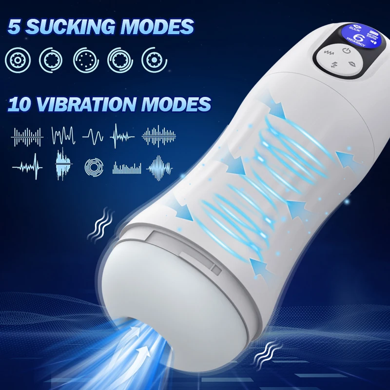 Automatic Sucking Heating Male Masturbator 9 Mode Vibration Masturbators Cup Blowjob Machine Pussy Penis Pump Sex Toys for Men