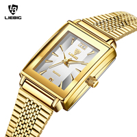 LIEBIG Elegant Quartz Wristwatches Simple Fashion Automatic Watches For Women Stainless Steel Strap Time Watch Relogio Feminino