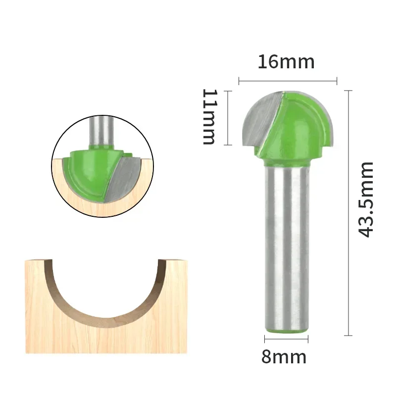 Intlshaft 8MM SHANK COVER BOX BIT ROUTER BIT WOOD WORKING MILLING CUTTER FOR WOOD BIT FACE MILL