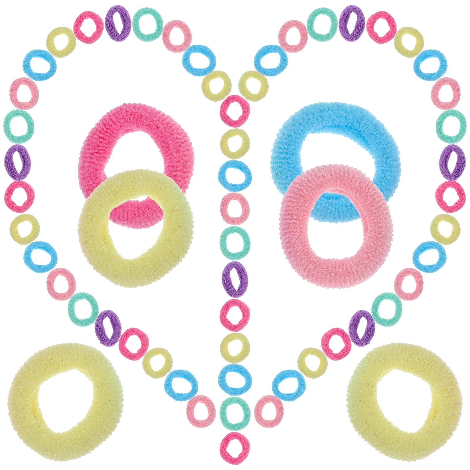 

80pcs Mini For Soft Elastic Ponytail Holders Bands Fine Hair Ponytail Holders Hair Accessories