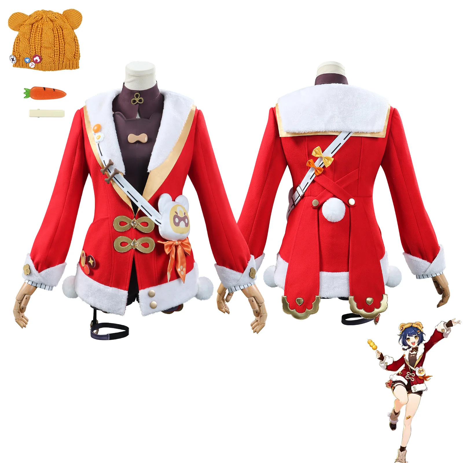 أزياء جينشين إمباكت التنكرية لرسومات الفانوس التي تتميز بـ Xiangling وH Hu Tao