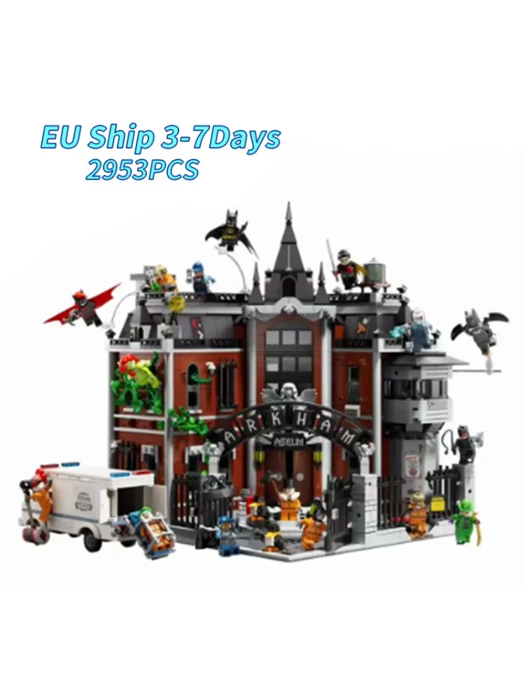 Ensemble de construction compatible Arkham Asylum, 2953 pièces, 76300, cadeau d'anniversaire et de Noël pour enfants et adultes, livraison rapide