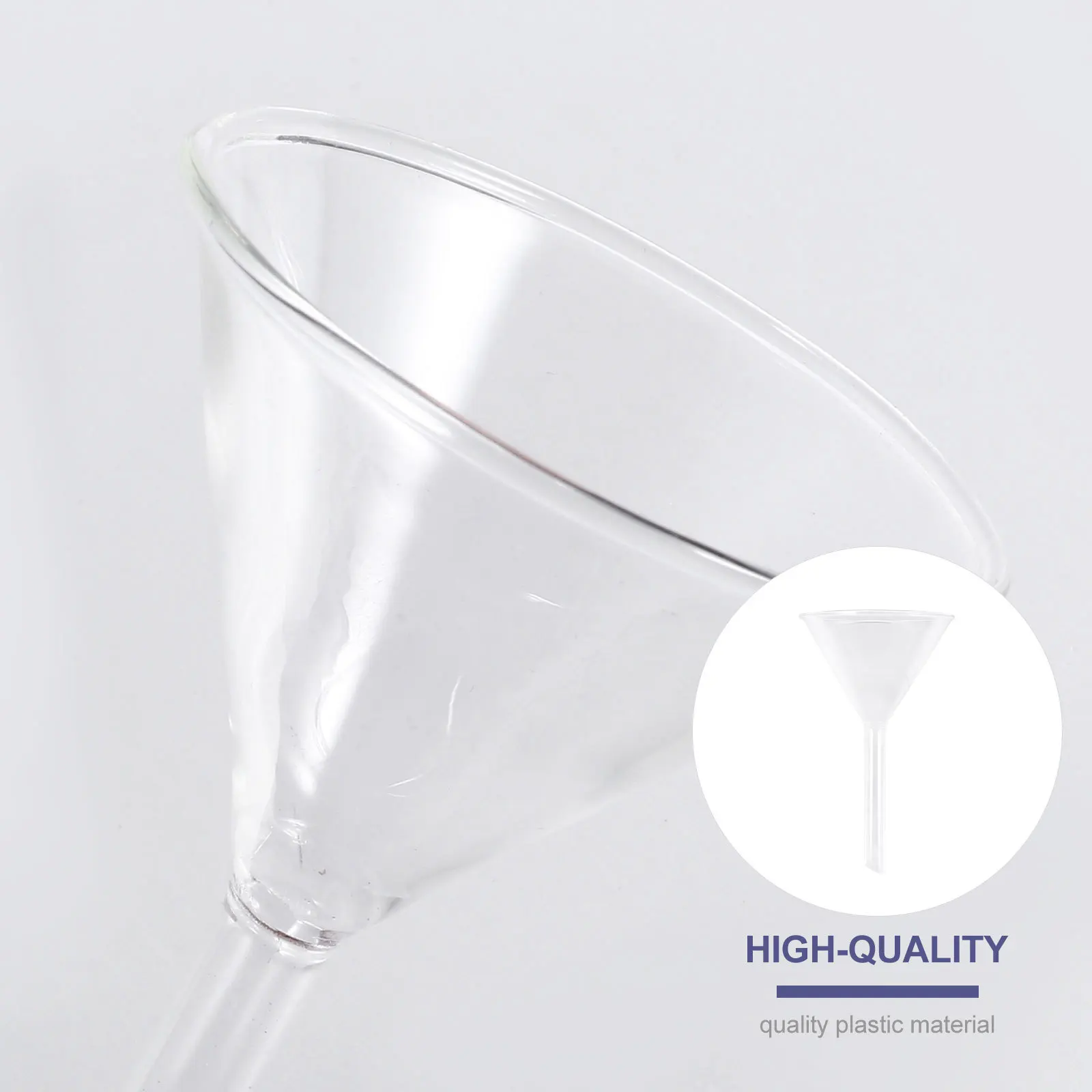 

5Pcs Glass Funnels Heavy Wall Fire Polished Rim for Labs Chemical Experiments Filling Extracts Transfer Liquid