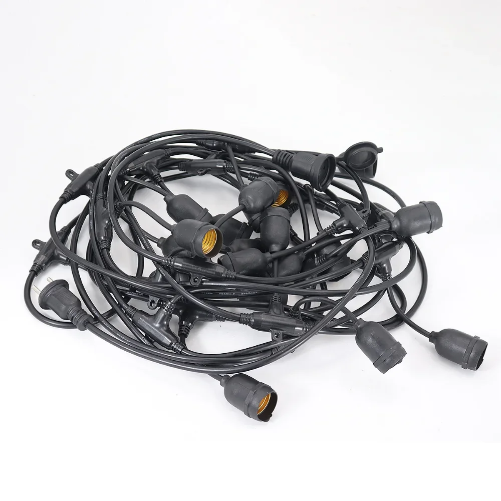 10m-10Heads/20Heads LED Lights Commercial Waterproof Outdoor LED String Lights E27 Bulb Garden Holiday Wedding Festival Decor