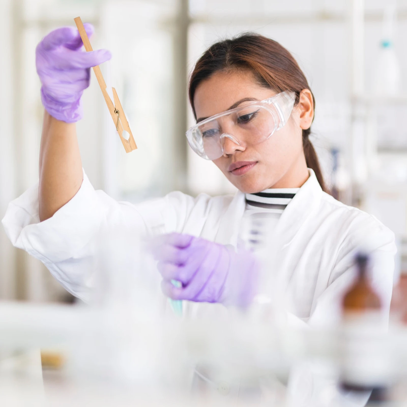 

Labs Test Tube Clips Wood Clamp Fixing Wooden Fixed Laboratory Clamps Tool Tubes