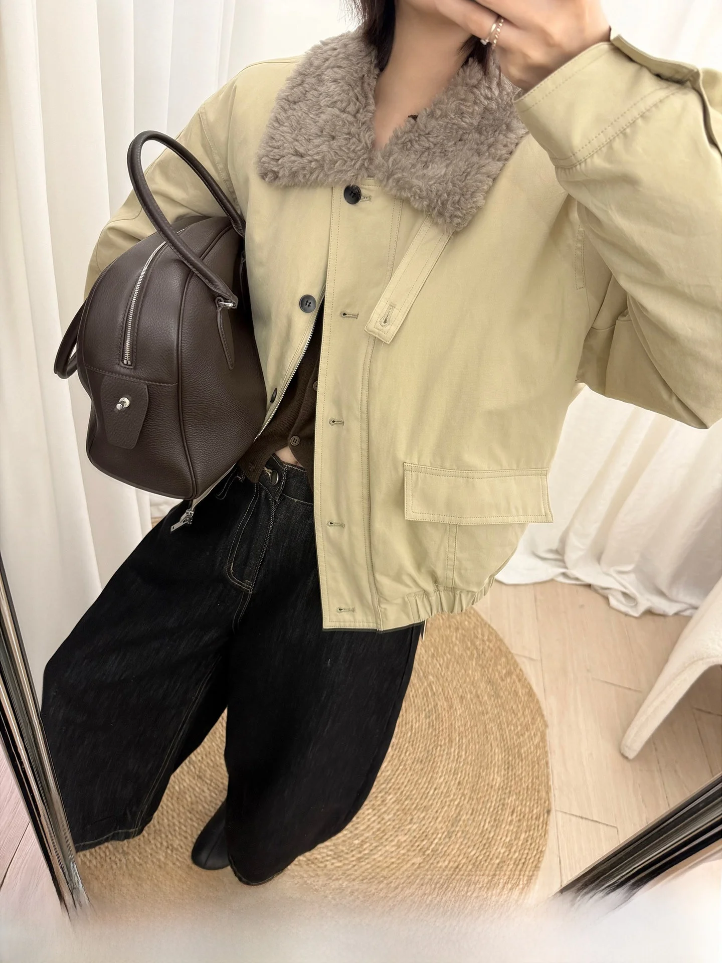 

Парка-пуховик Barn Sle с белым гусиным пухом, воротником из овечьего меха, теплая, из смесового хлопка, женская, утолщенная, с длинными рукавами, стандартный размер L