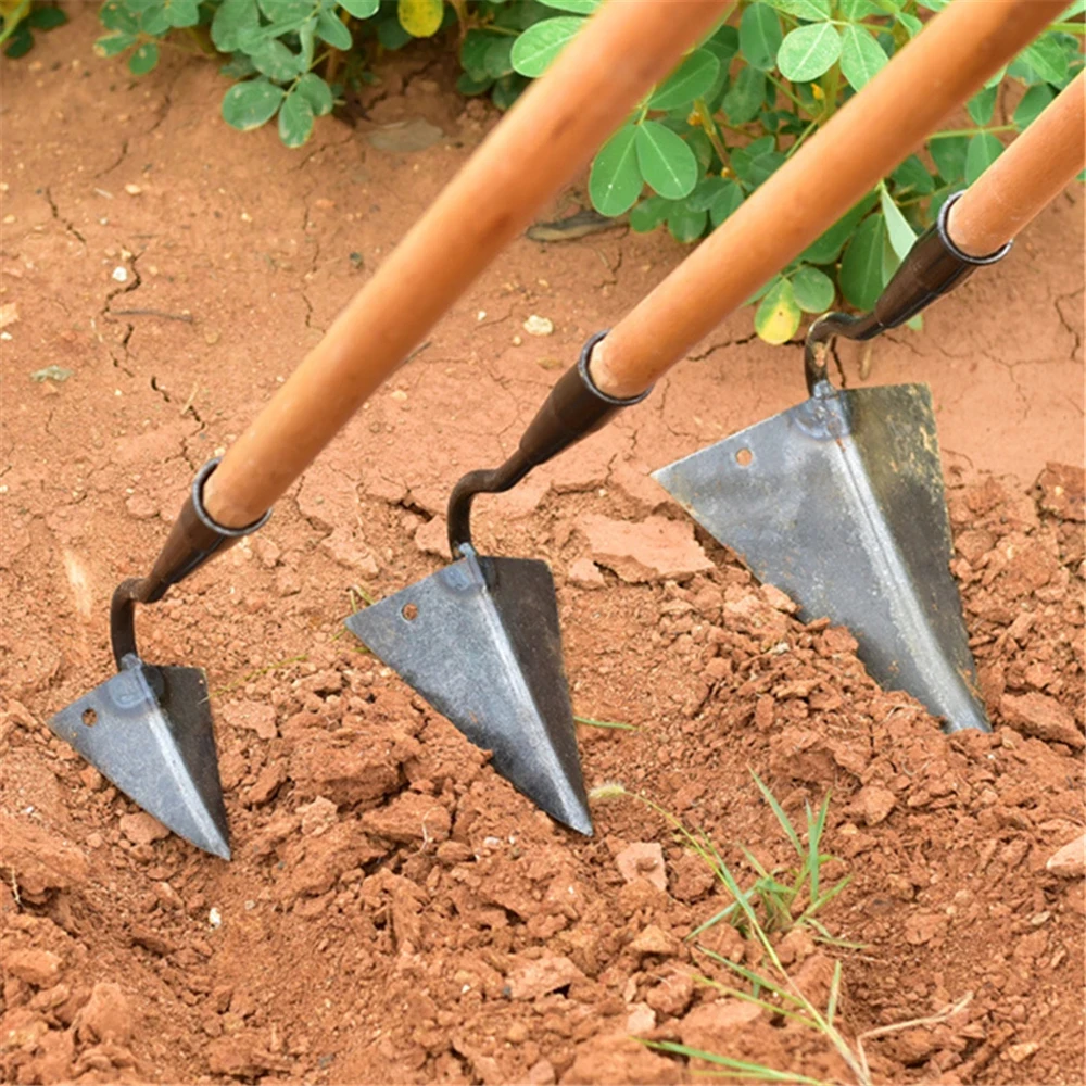 Furrow Hoe Triangle Small Tip Hoe Plowing Hoe Agricultural Land Turning Loose Soil Hoe Agricultural Farming Equipment