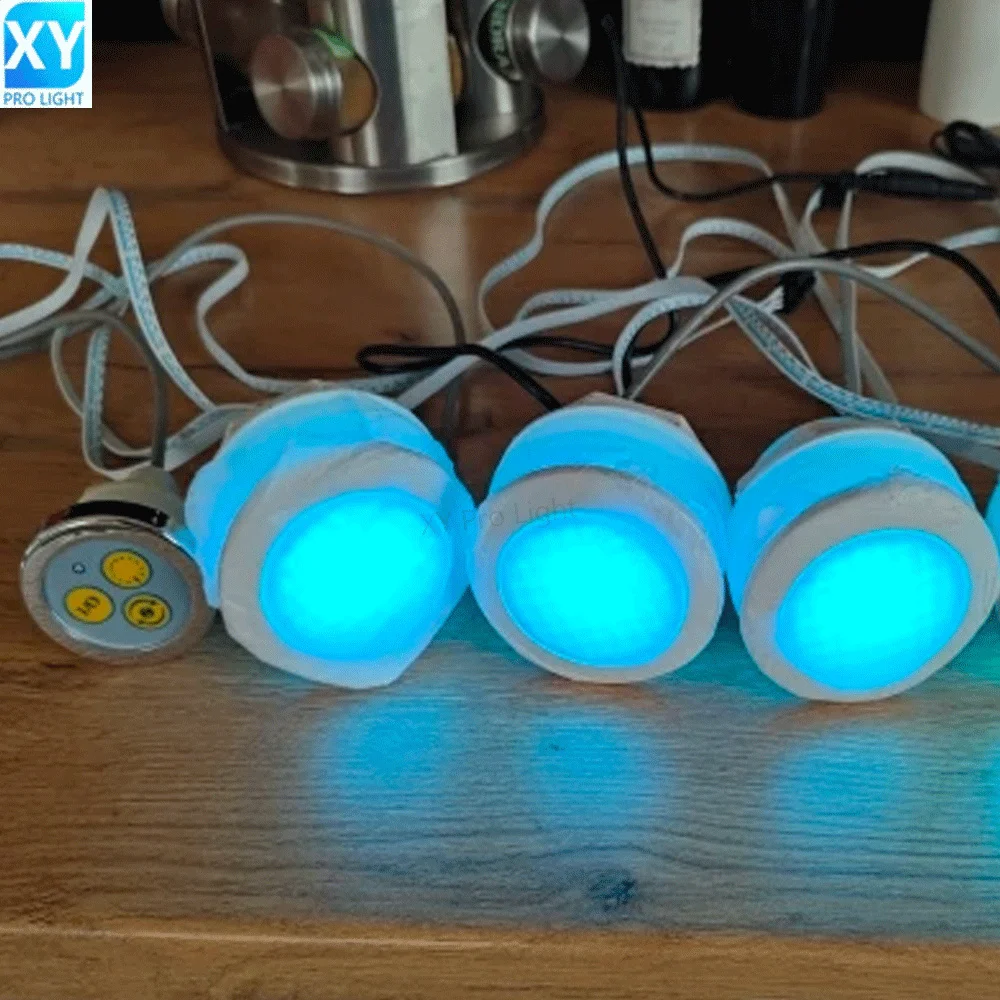 

RGB Underwater Bath Light AC12V 100mA 68MM Chromium Plating Face Colorful Surface Submersible LED Pool Lights LED Bathtub Lamp