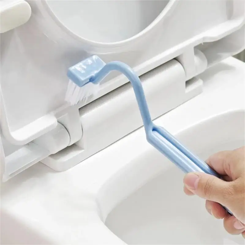 1PC Curved Brush Cleaning Toilet S-shaped V-shaped Small Children\'s Toilet Brush No Dead Angle Small Cleaning Brush Long Handle