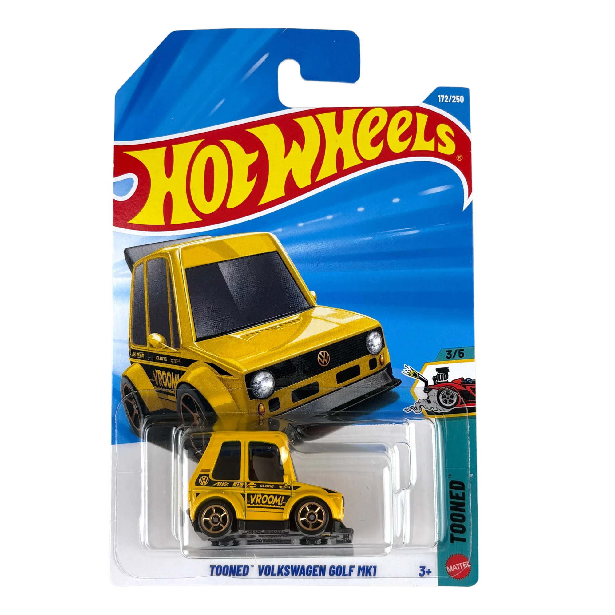 Hotwheels Cars Toys For Holiday Gifts Hot Wheels C4982 Hot Sports Car - Volkswagen Golf TOONED VOLKSWAGEN GOLF MK1
