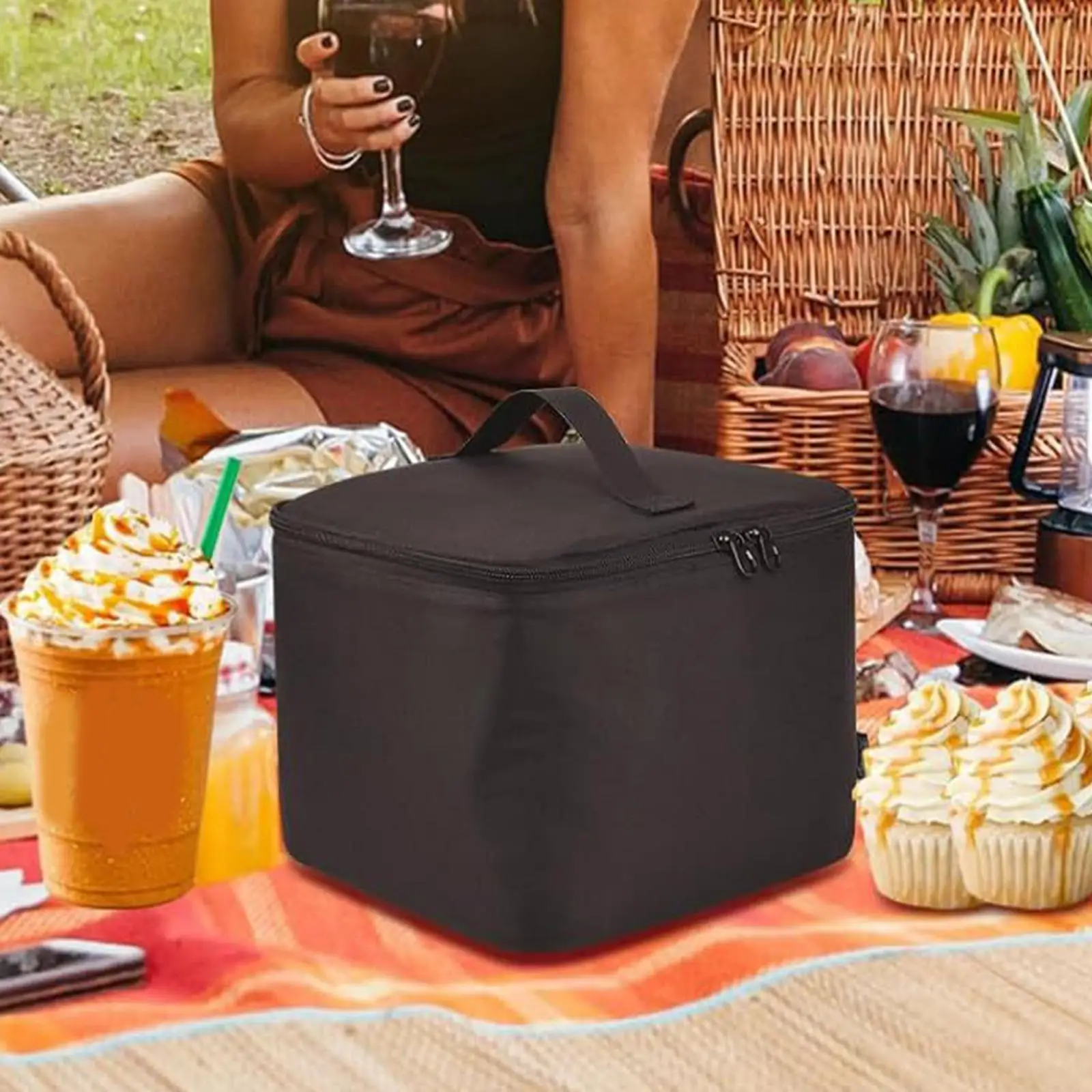 

Cooler Bag Insulated Reusable Grocery Shopping Bag for Trips Hiking Party