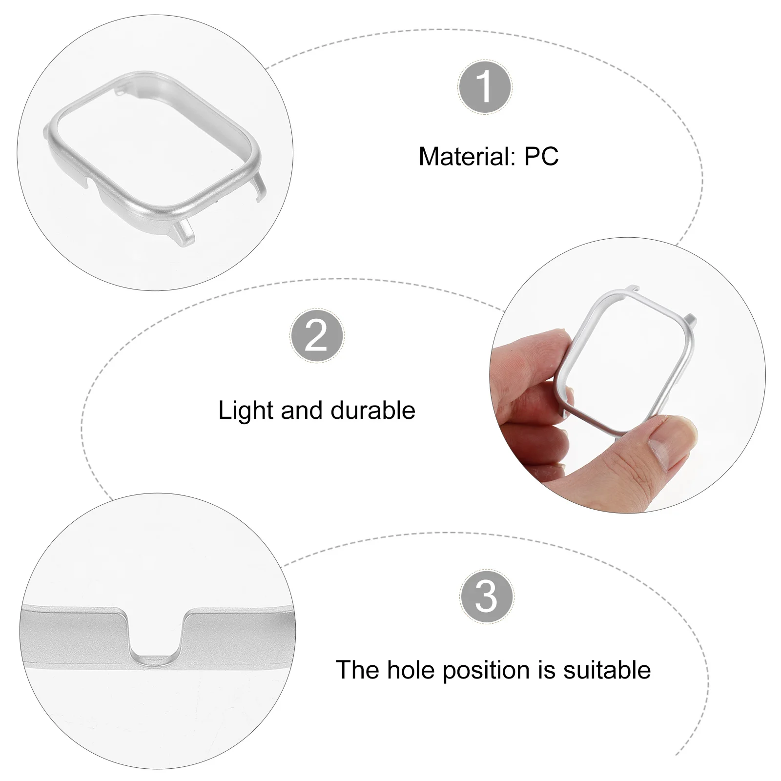 

1Pcs Protective Watch Shell Simple Elegant Design Perfect Fit Scratch Resistant Case for Comfortable Wear Experience