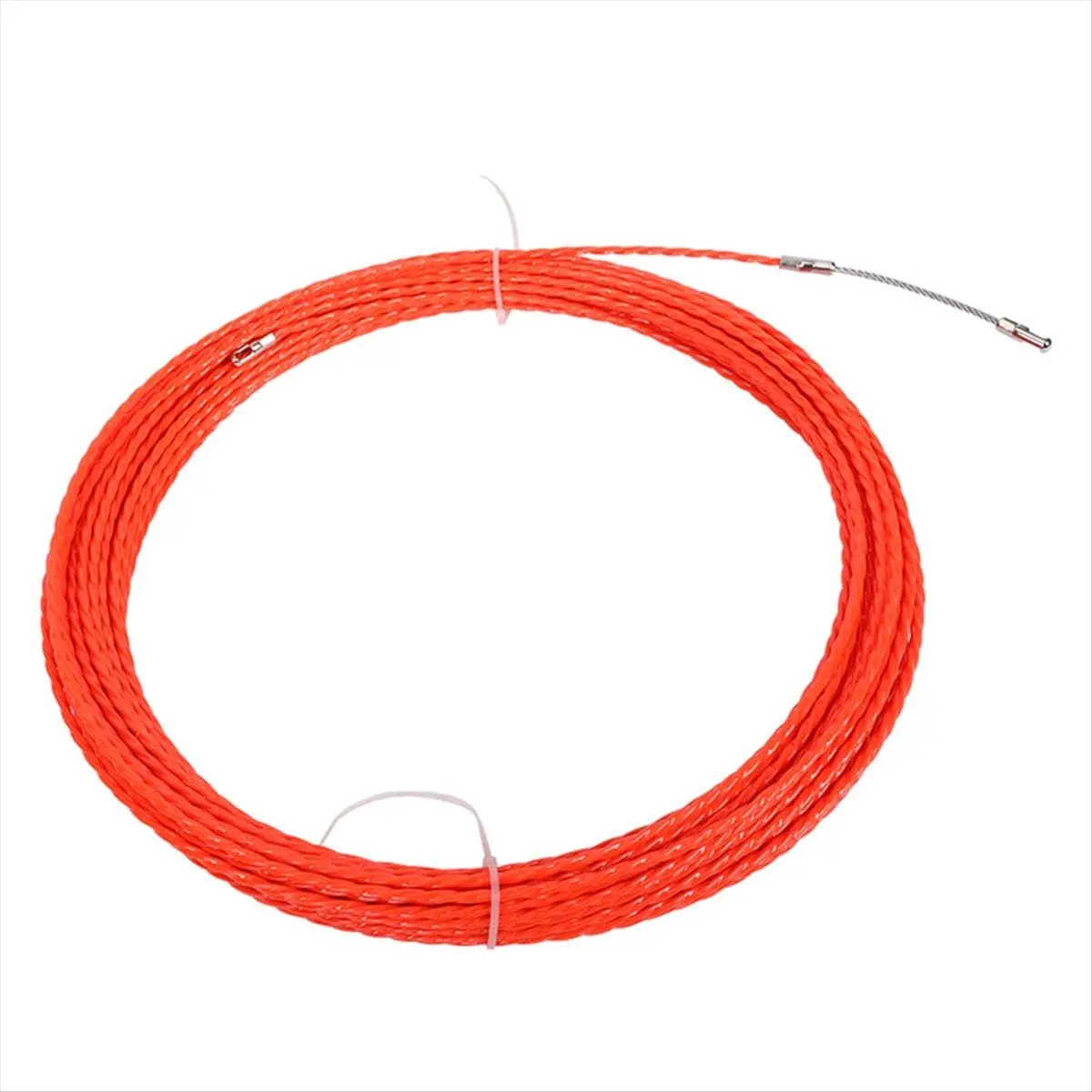 HGHO 4.5mmx30m Duct Rodder Fish Tape Wire Rod Electrical Cable Puller Rod Through Wall Threader Red Polyester Trefoil Thread