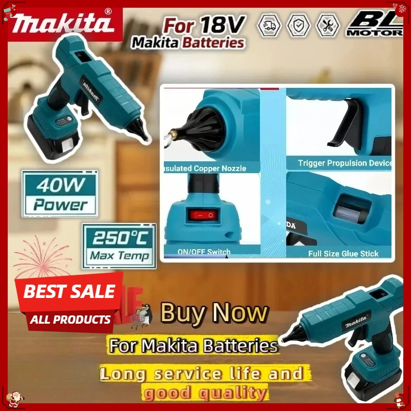 

Makita Cordless Electric Handheld Hot Glue Gun Repair DIY Tool Hot Melt Welding Hot Air Gun Anti-scald Nozzle For Makita Battery