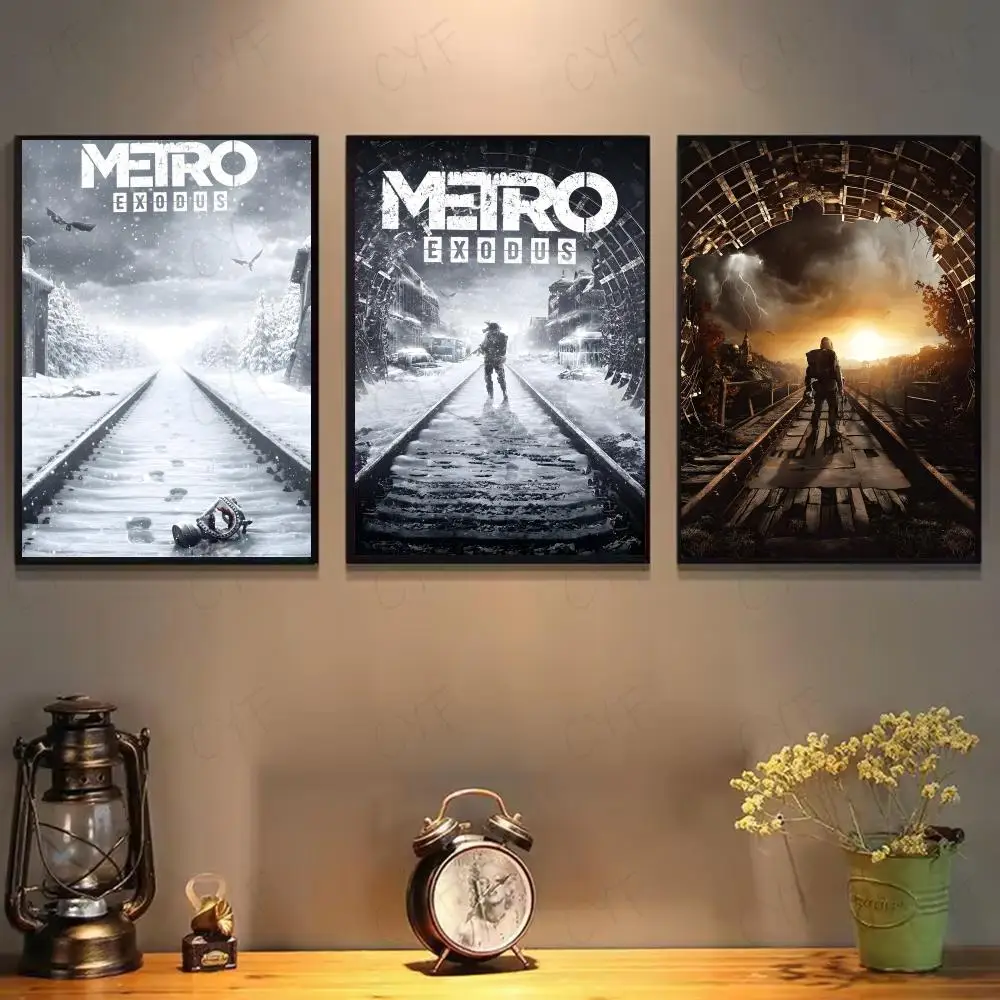 Game m-Metro Exodus Poster HD Self Adhesive Waterproof Wall Art Ideal for Home Office Dorm Bedroom Great Gift