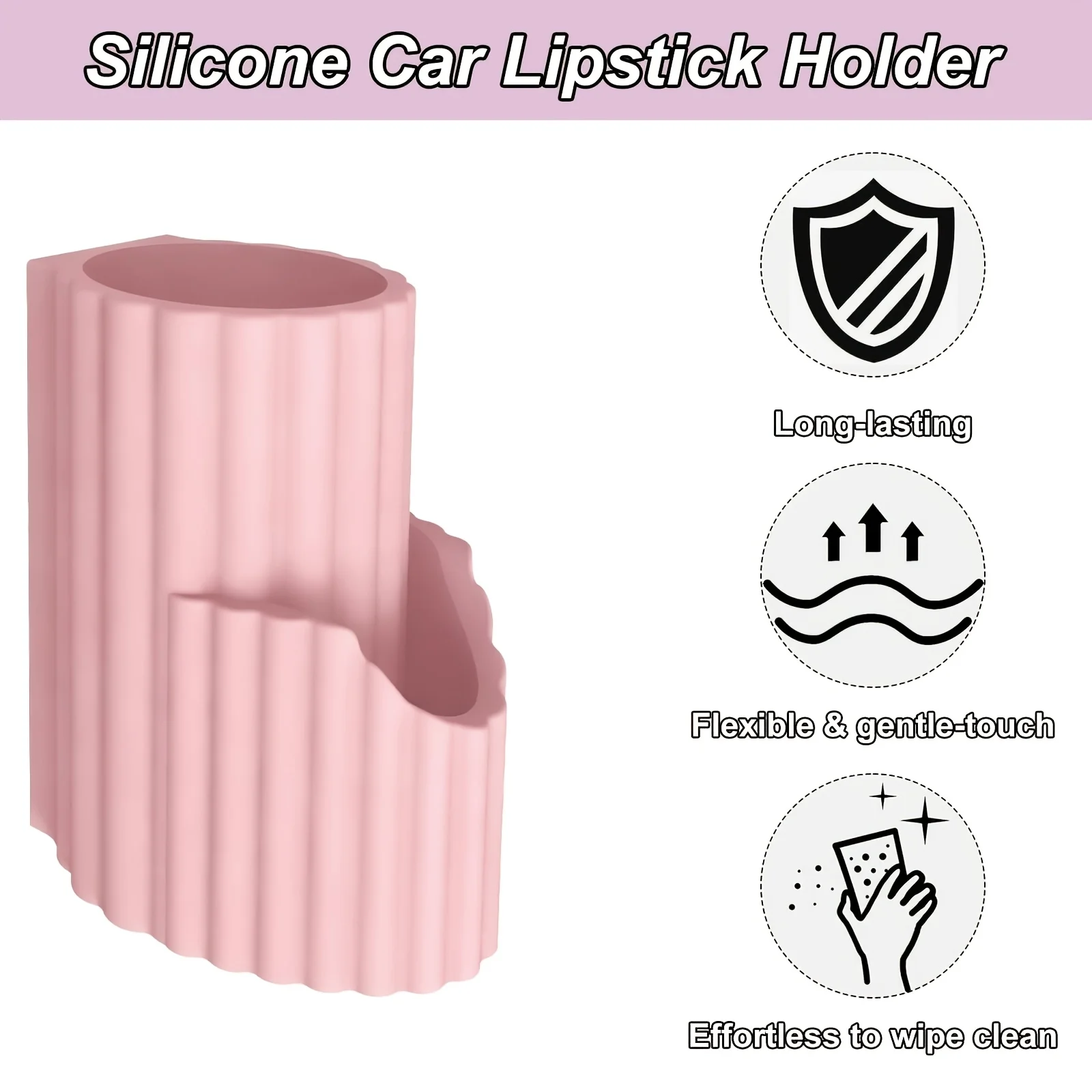 1Pc Silicone Car Lipstick Eyeglass Holder Space Saving Auto Mount Lip Balm Storage Rack For Men Women view 6