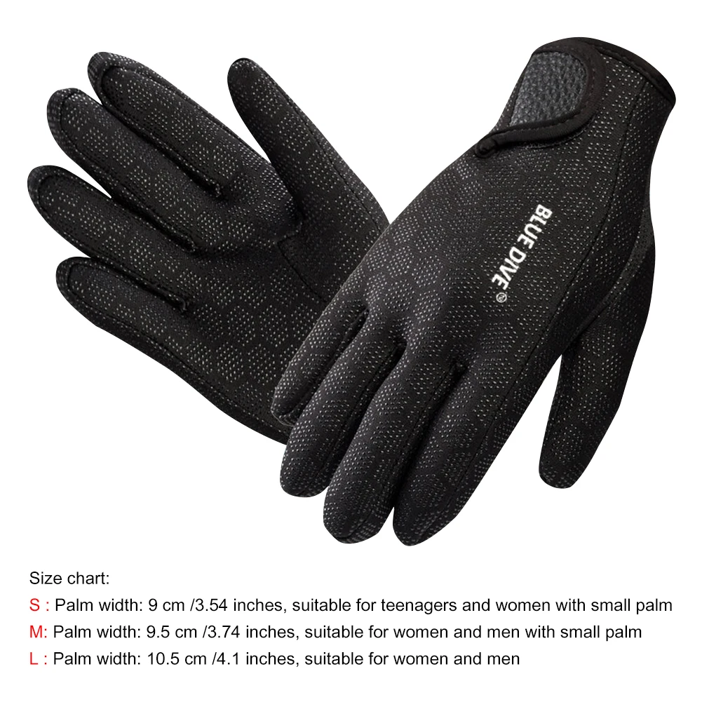 Water Gloves Adults Women Men Neoprene Gloves Warm Wetsuit Winter Gloves Anti Slip Spearfishing Gloves for Diving Surfing