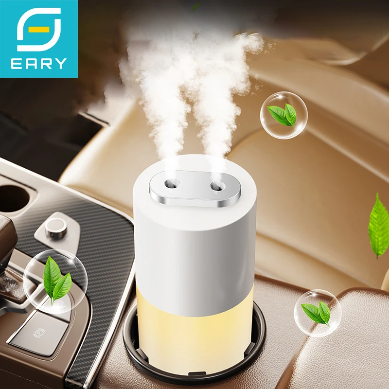 

Eary Portable Car Air Humidifier USB Rechargeable Small Air Humidifiers for Bedroom Office Travel With LED Light 2 Mist Settings