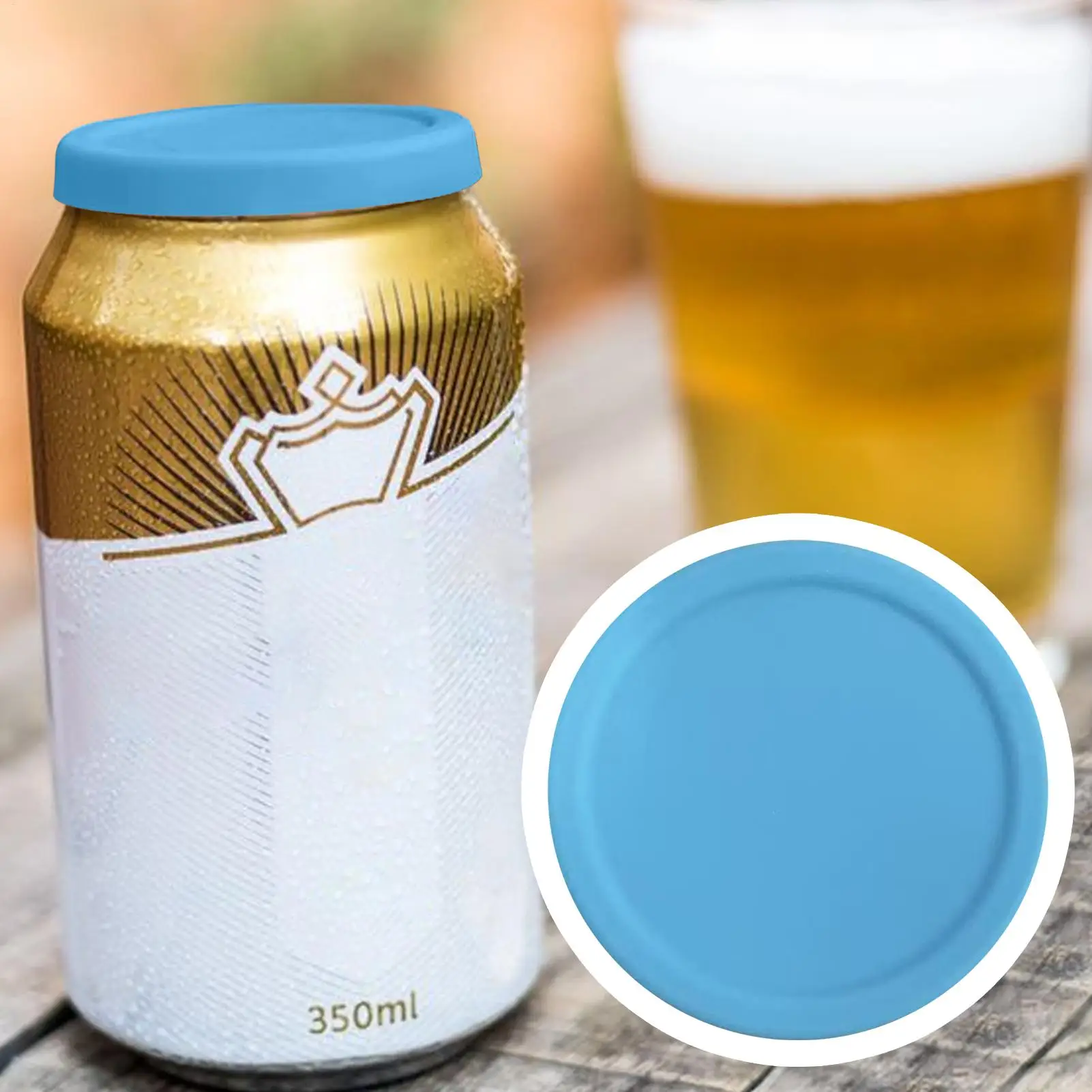 Reusable Can Lids 2 Pieces Jar Top With Standard Size Fitting Dishwasher Safe Can Cover For Travel Camping Office Kitchen Dining