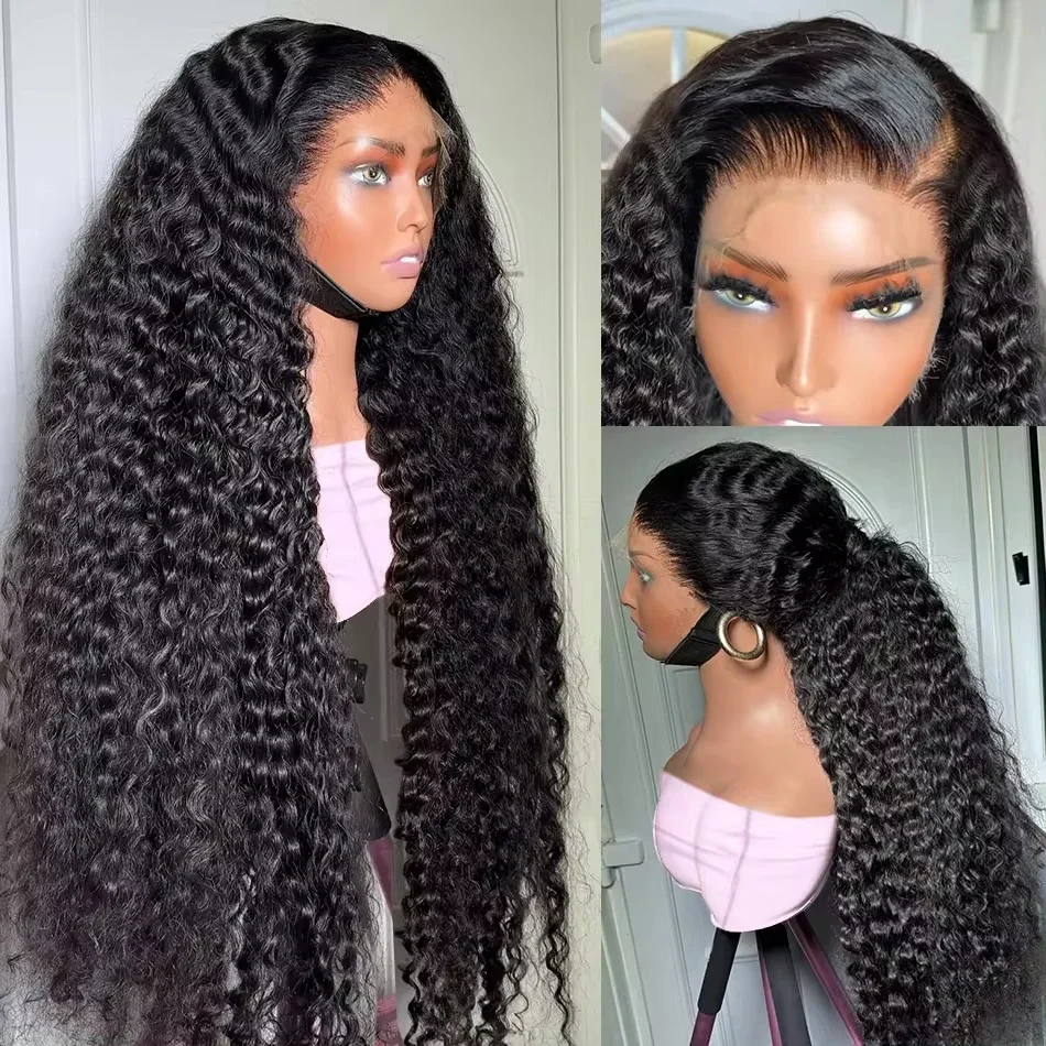 

32inch Water Wave Curly Lace Frontal Wigs 13x4 13x6 HD Deep Wave Lace Frontal Wig 4x4 Full Human Hair Wigs For Women On Sale