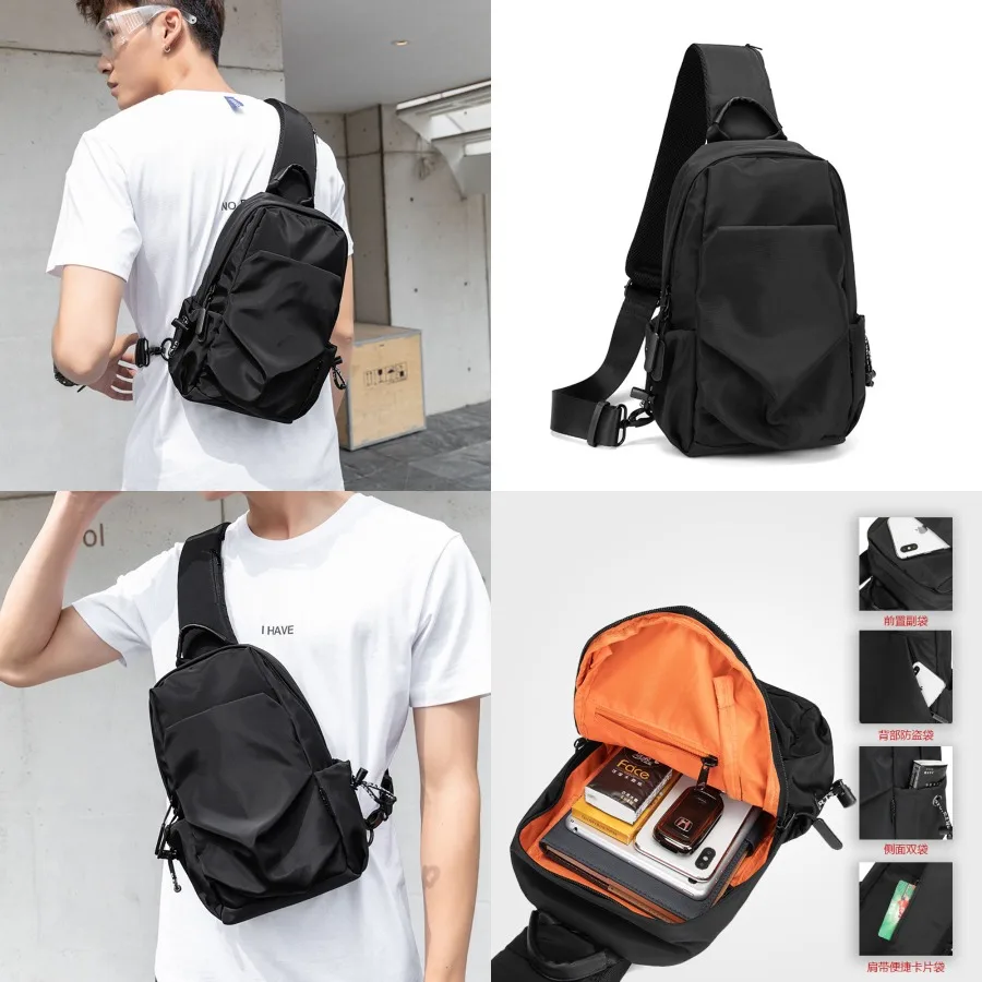 

【New style】Casual men's chest bag simple one-shoulder -body bag multifunctional fashion brand -body backpack small bag fashiona