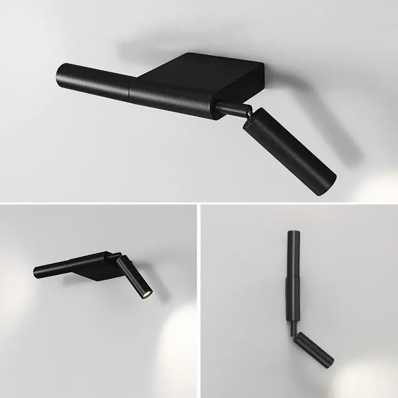 NEW Rotating Creative Bedside Wall Lamps Embedded Hotel Guest Bedroom Study Reading Lamp Indoor Lighting Wall Lamp Hot