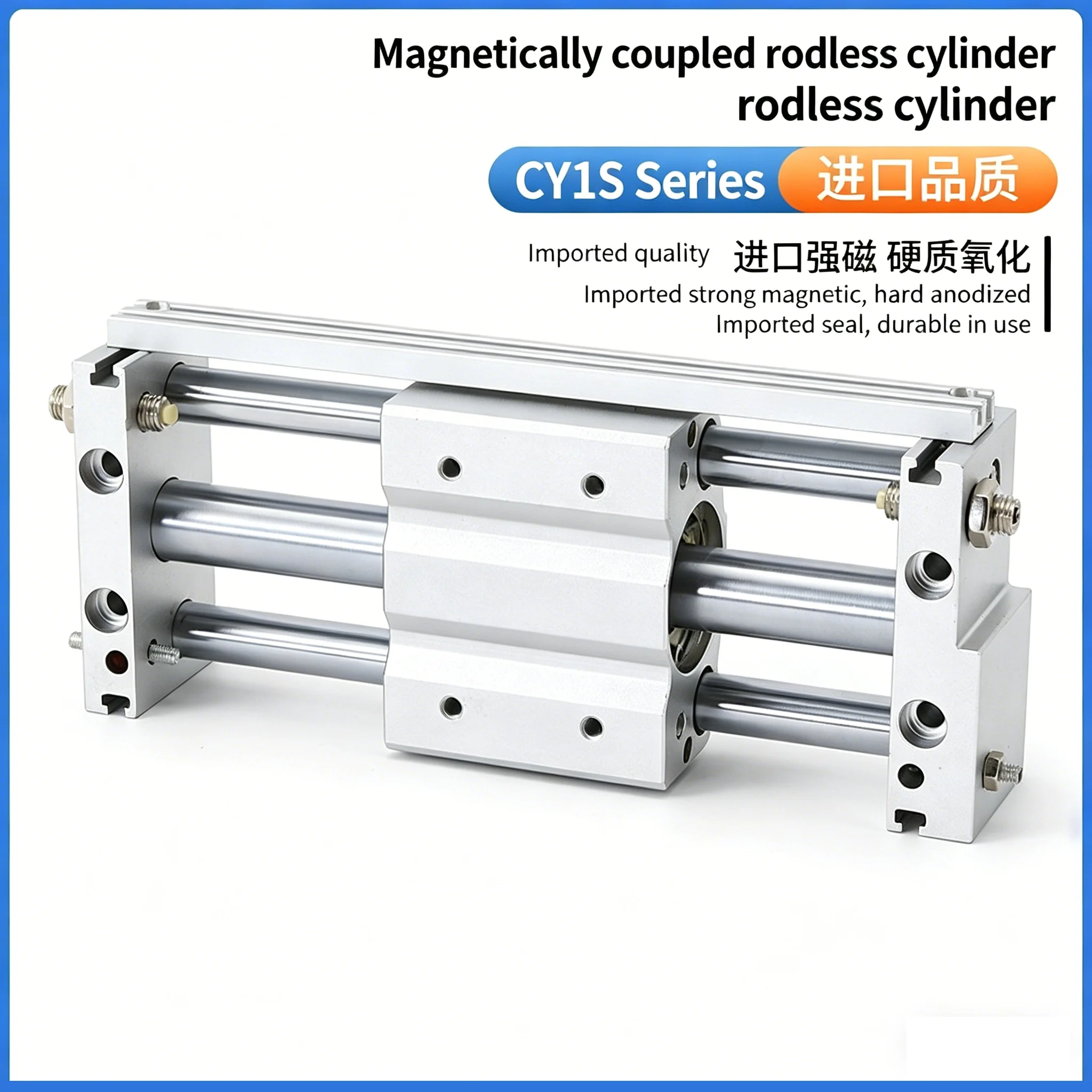 CY1S Magnetic Couple Rodless Cylinder Pneumatic Slide Table CDY1S6/10/15/20/25/32/40 Long Stroke Guide Rod