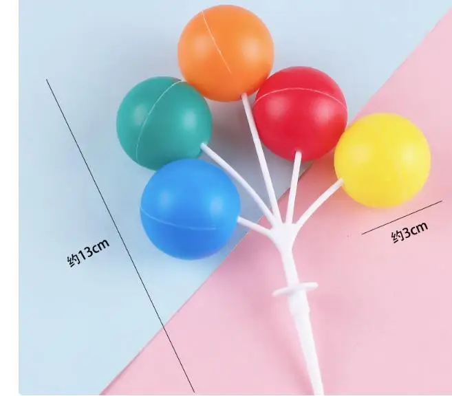 Makronen-Farbige Plastik-Ballonschnur zum Einstecken, Kuchendekoration, Valentinstag, Hochzeit, Party-Zubehör, Feier-Werkzeuge – Detail 1