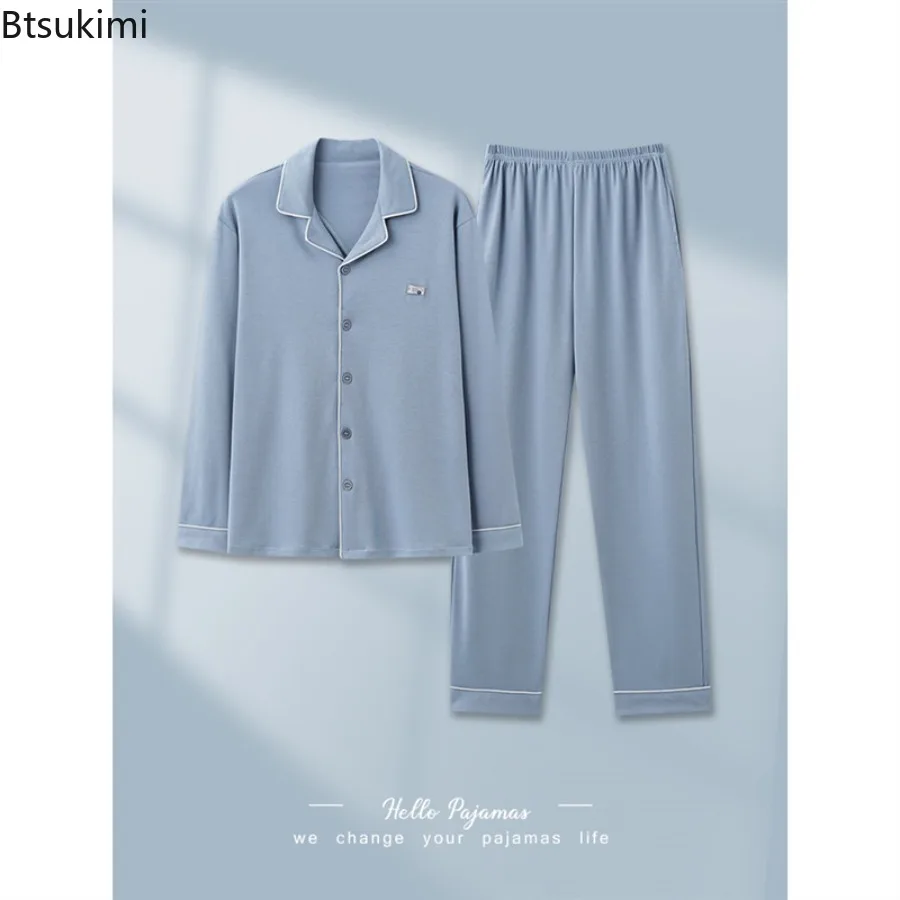 الرجال 100% قميص قطني بكم طويل ملابس خاصة ملابس المنزل غير رسمية الربيع والخريف الترفيه المفتوحة سترة قطعتين مجموعة ملابس خارجية