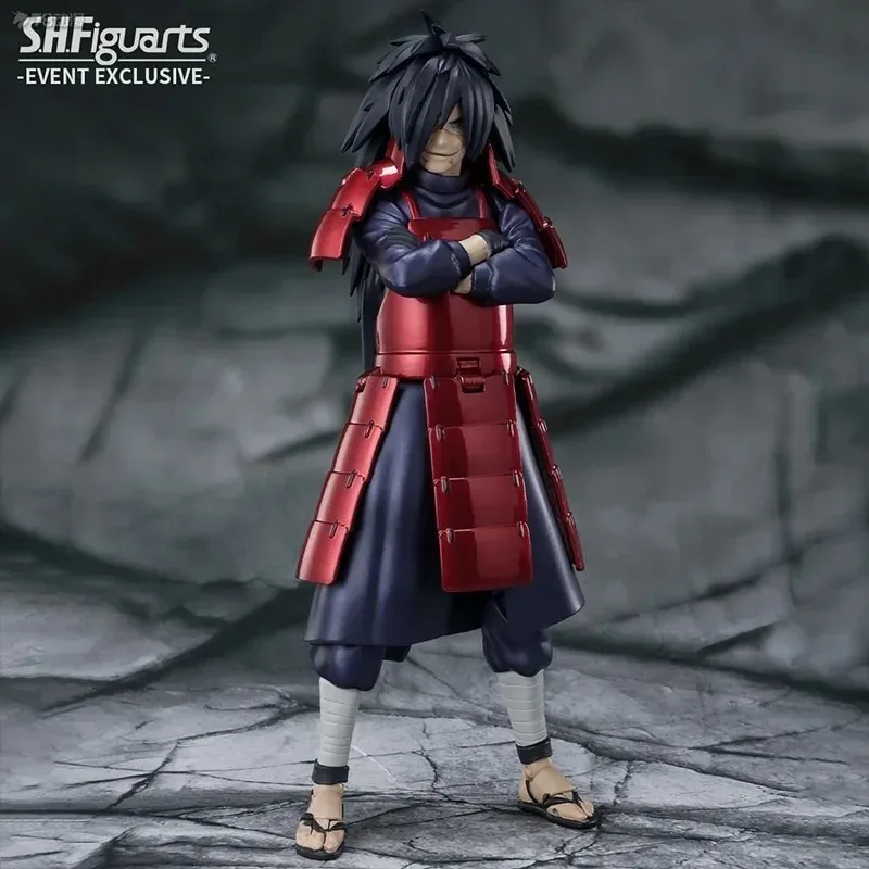 In Stock Original Bandai Naruto S.H.Figuarts SHF Uchiha Madara PVC Anime Action Figures Model Toy Holiday Collectible Doll Gift