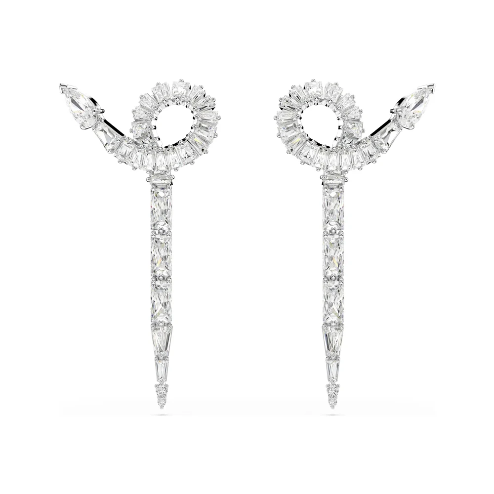 

Artistic Crystal Drop Earrings - Bold Statement Accessory